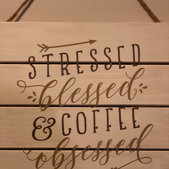 Coffee Theme Wall Board With Hooks - Picture 3 of 3
